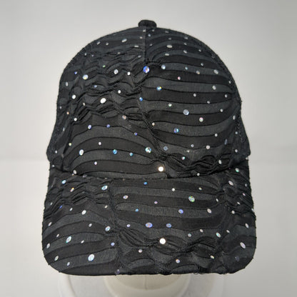 Something Special LA Snapback Trucker Hat Black OS Adjustable Sequin Mesh Back