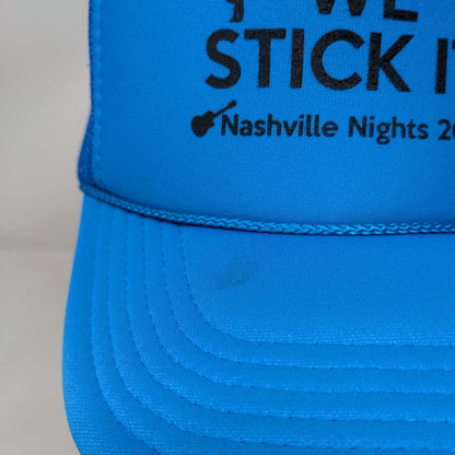 We Stick It Nashville Nights 2023 Mesh Back Rope Trucker Hat Blue OSFM Otto