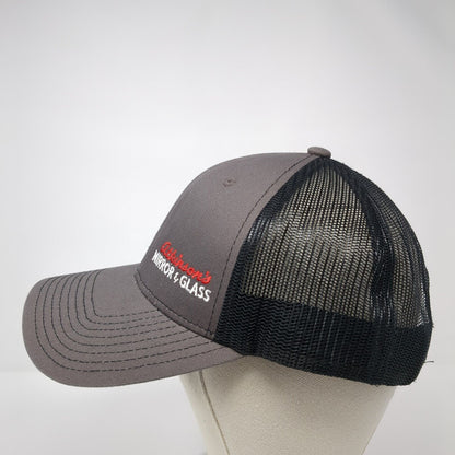 Atkinson's Mirror & Glass Snapback Trucker Hat Gray One Size Mesh Back