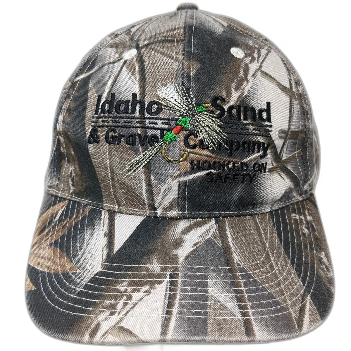 Hoxer Idaho Sand Gravel Camo Fishing Fly Safety Baseball Cap Gray One Size Hat