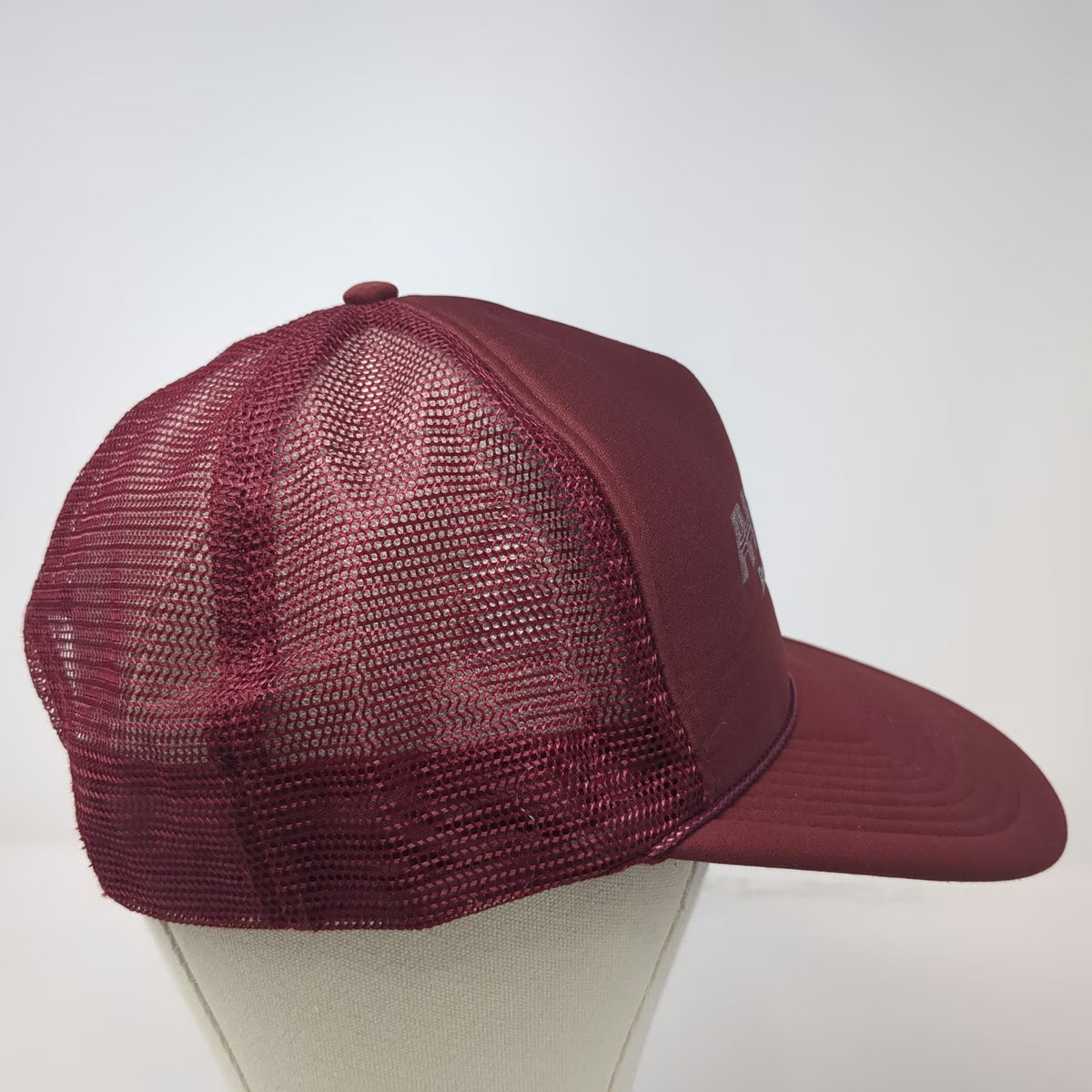 Trucker Hat Red One Size Mesh Back Snapback Rope Foam Front Ahntech Range