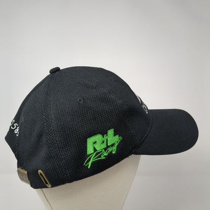 R+L Carriers Racing Slideback Hat Black One Size Adjustable Embroidered Idegy