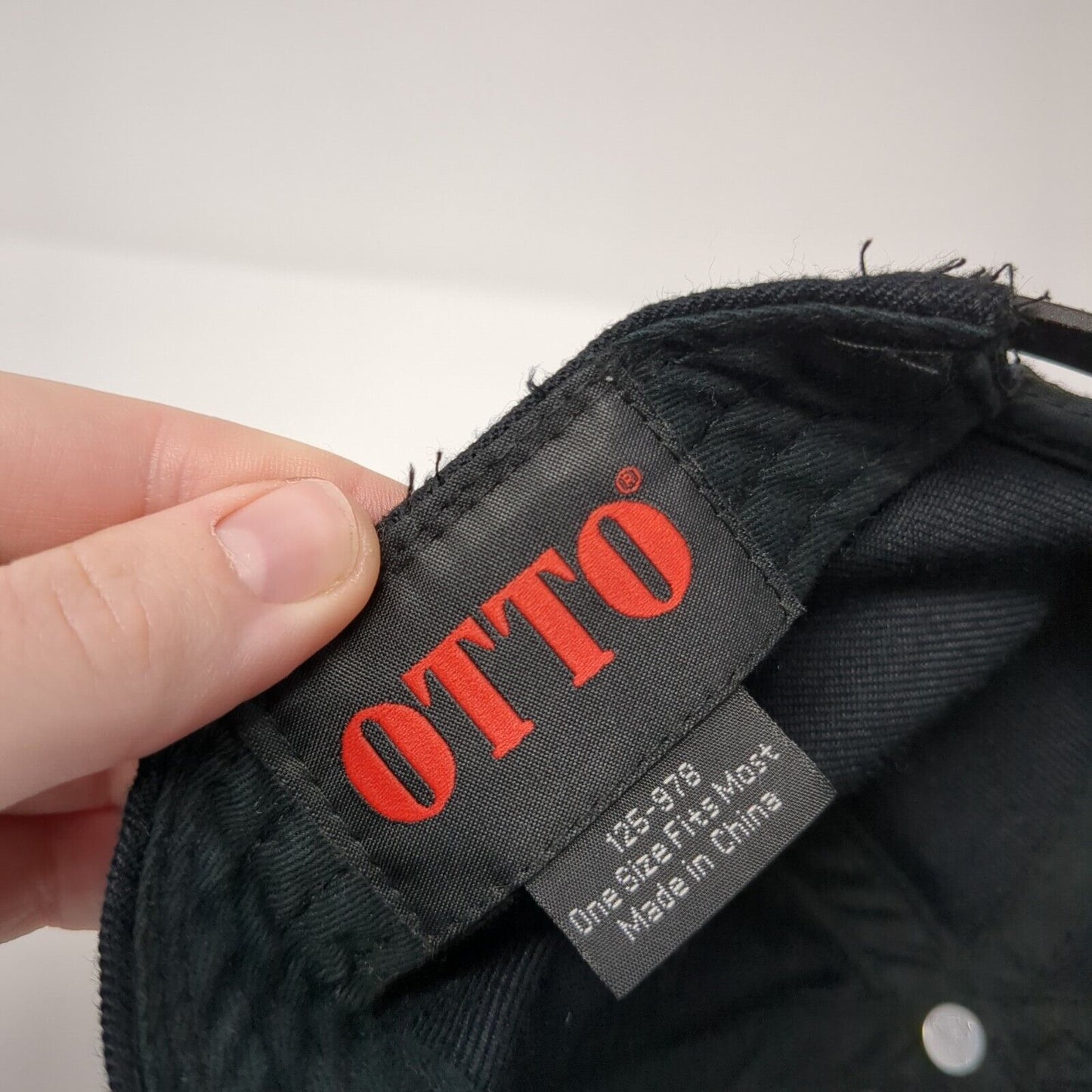 Touch Snapback Hat Black One Size Adjustable Embroidered Solid Otto