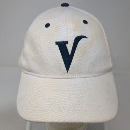 Snapback Hat White One Size Valley National Bank V Logo Green Under Brim Cotton