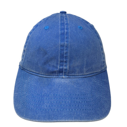 Unbranded Strapback Baseball Cap Blue One Size Adjustable Vented Holes Blank