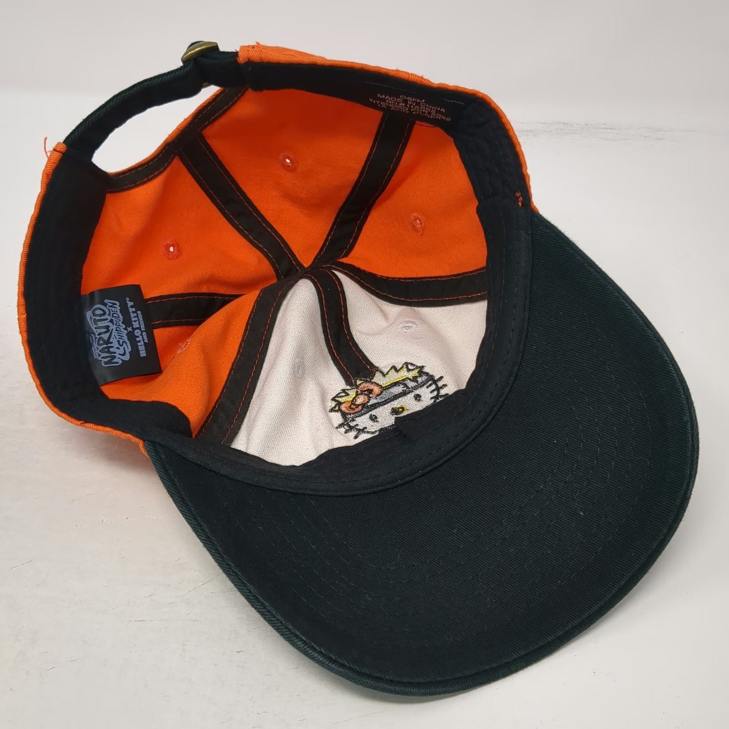 Naruto Shippuden Hello Kitty Baseball Cap Orange White Black One Size Sanrio Hat