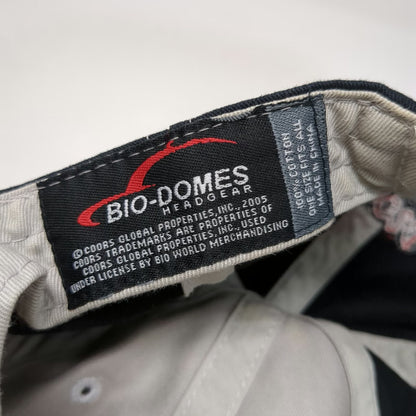 Bio-Domes Coors Light Baseball Cap Black Gray One Size Cotton Adjustable Hat