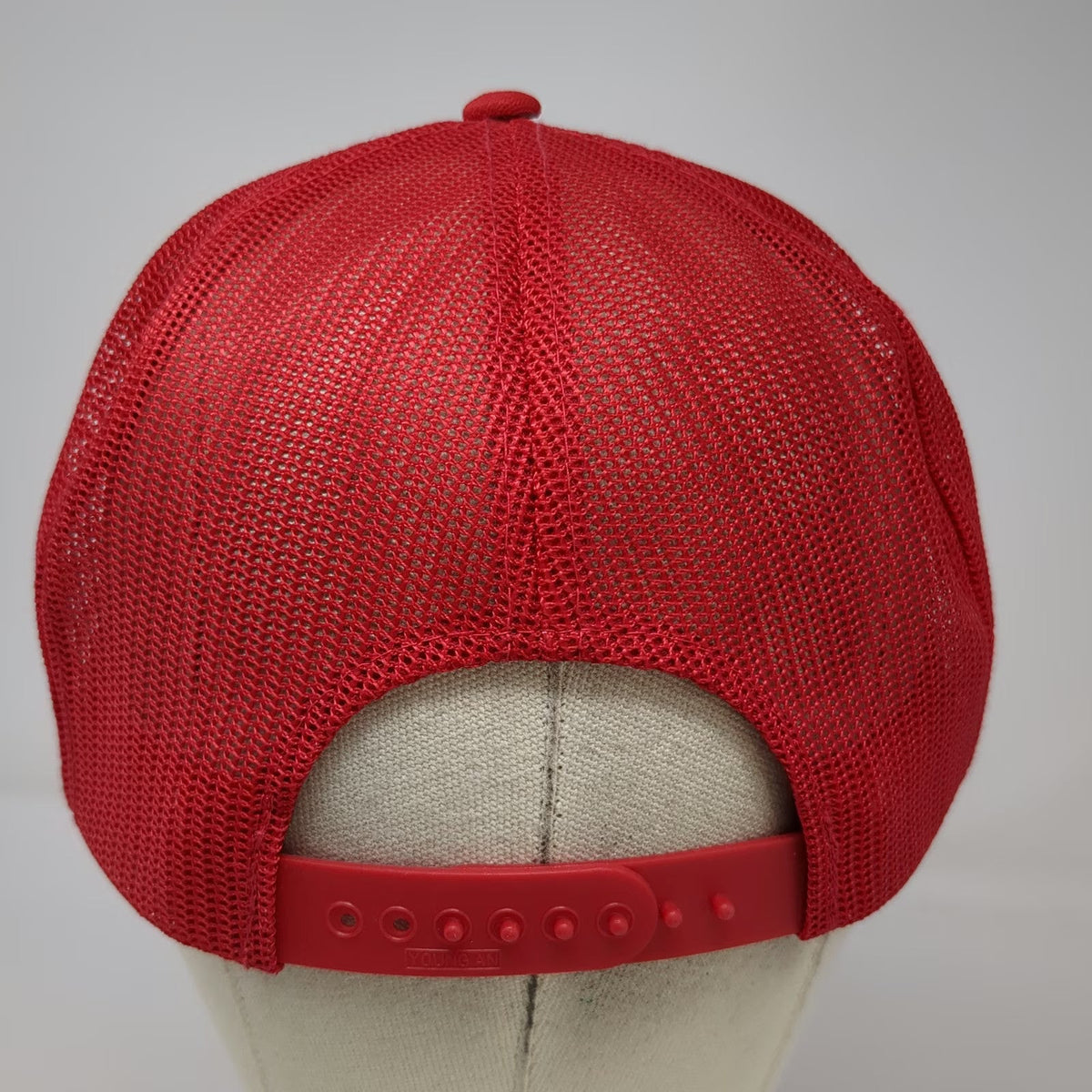 Young An Trucker Hat Red One Size Blitz Weinhard Beer Premium Mesh Snapback