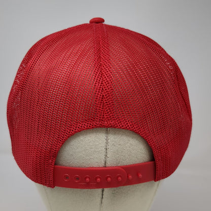 Young An Trucker Hat Red One Size Blitz Weinhard Beer Premium Mesh Snapback