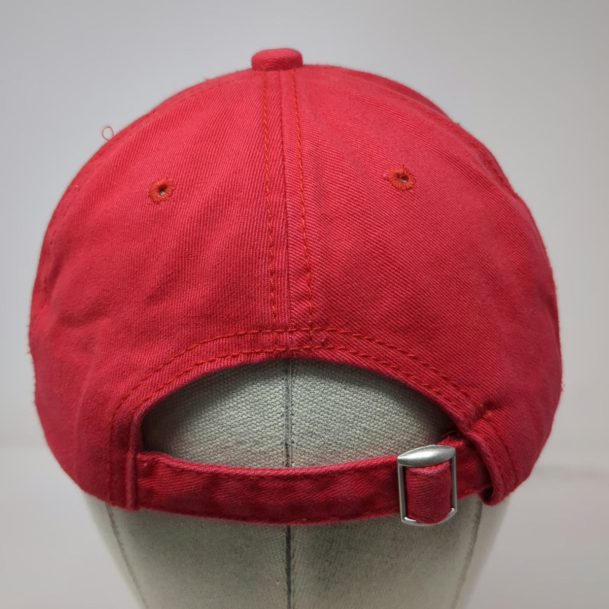Disney Baseball Cap Red OSFM Mickey Embroidered Adjustable Cotton Slideback Hat