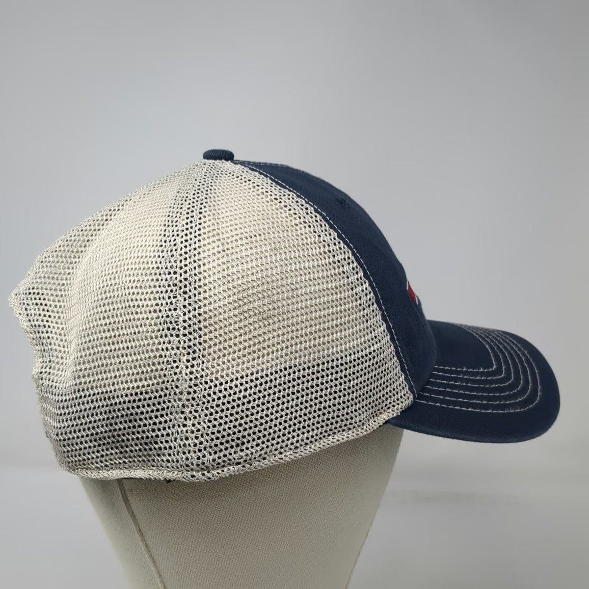 '47 Brand Trucker Hat Blue One Size Snapback Mesh Top Gun Style Parody Logo Hat