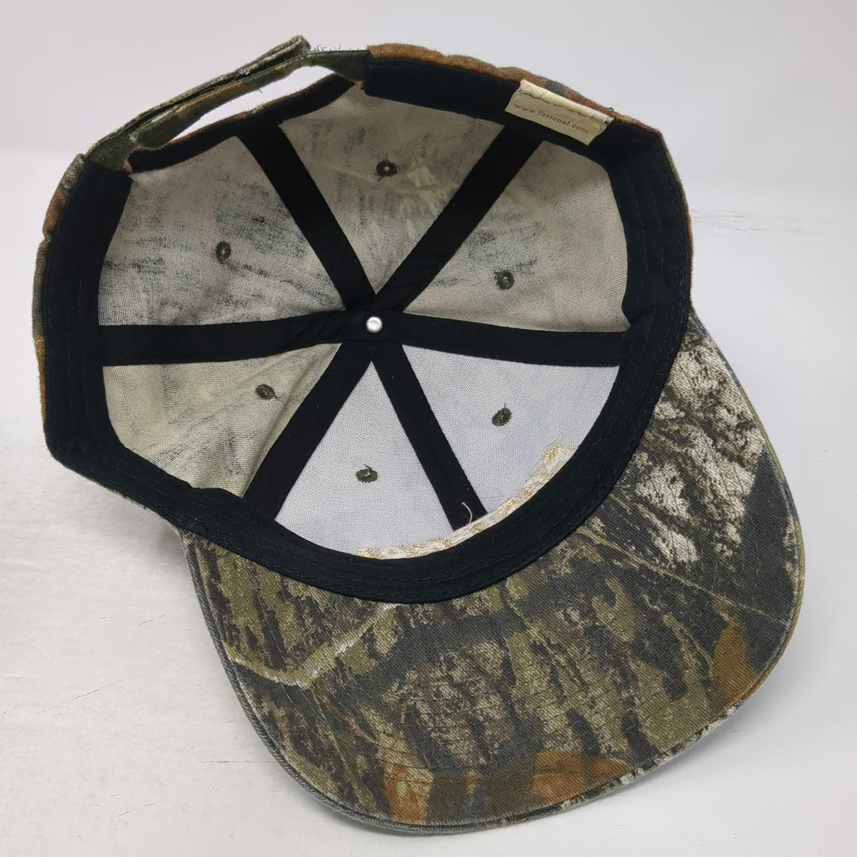Fastenal Baseball Cap Green Camo One Size Embroidered Logo Strapback Hat