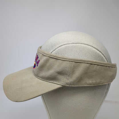 Captain Travel Arizona State Visor Beige One Size Cotton Strapback Logo Hat