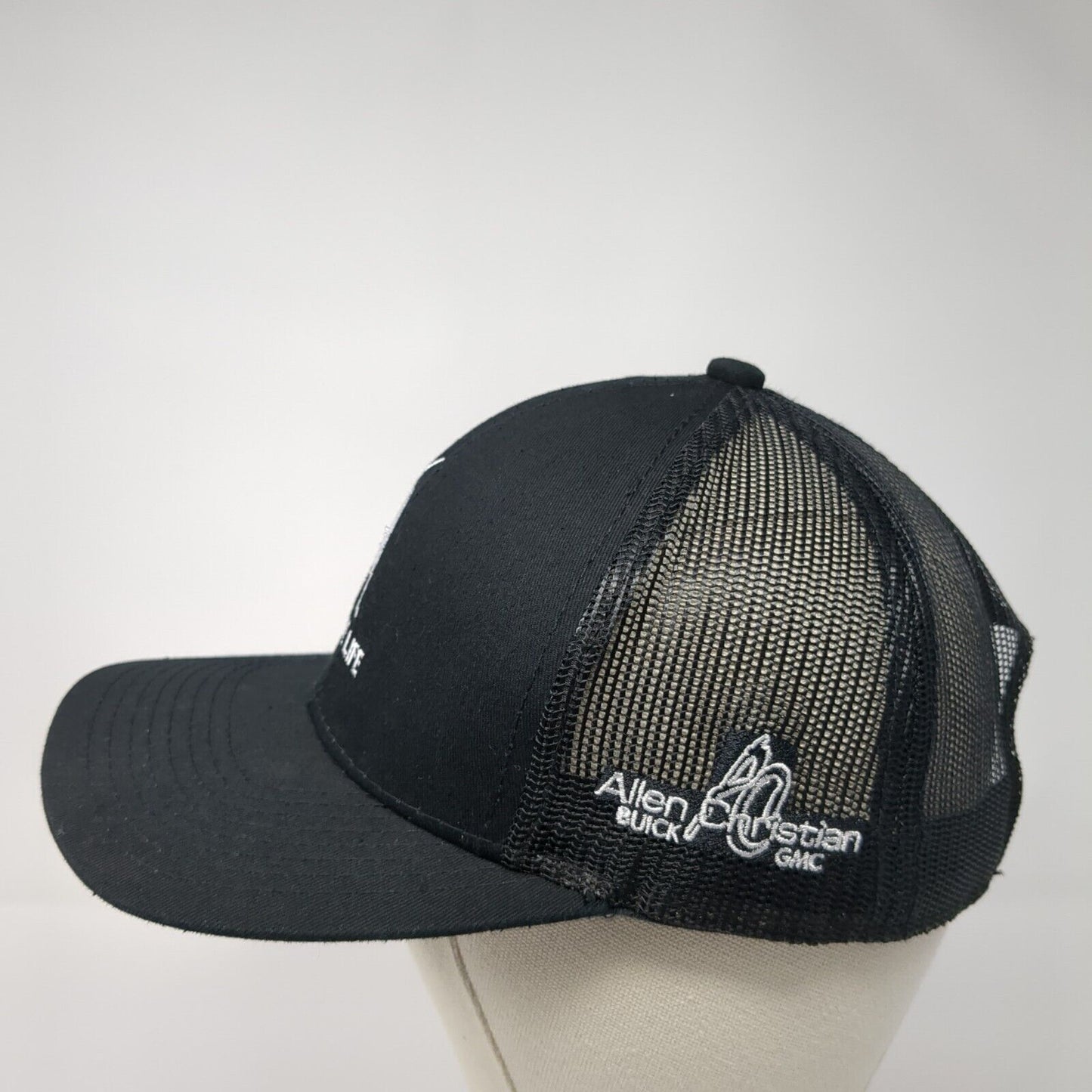 18 Fore Life Strapback Trucker Hat Black OS Adjustable Embroidered Outdoor Cap