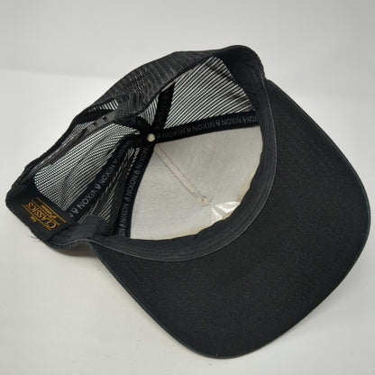 Nixon Snapback Trucker Hat Black One Size Mesh Back Adjustable Yupoong