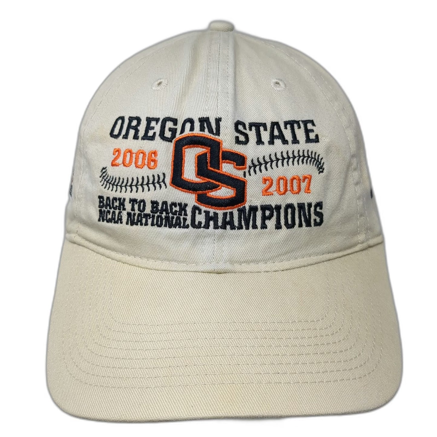 Nike Oregon State NCAA Beige One Size Cap Hat 2006 2007 College World Series