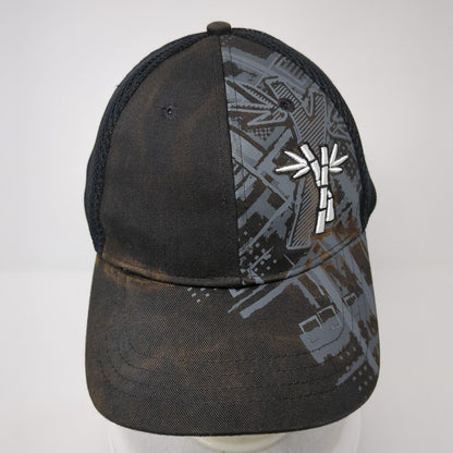 Cariloha Bamboo Stay Cool Fitted Trucker Hat Black S/M Embroidered Mesh Back