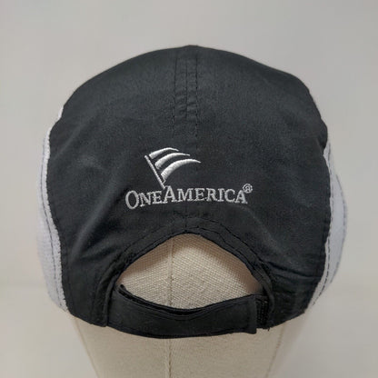 One America Indy 500 Festival Mini Marathon Hat Black White Embroidered Logo