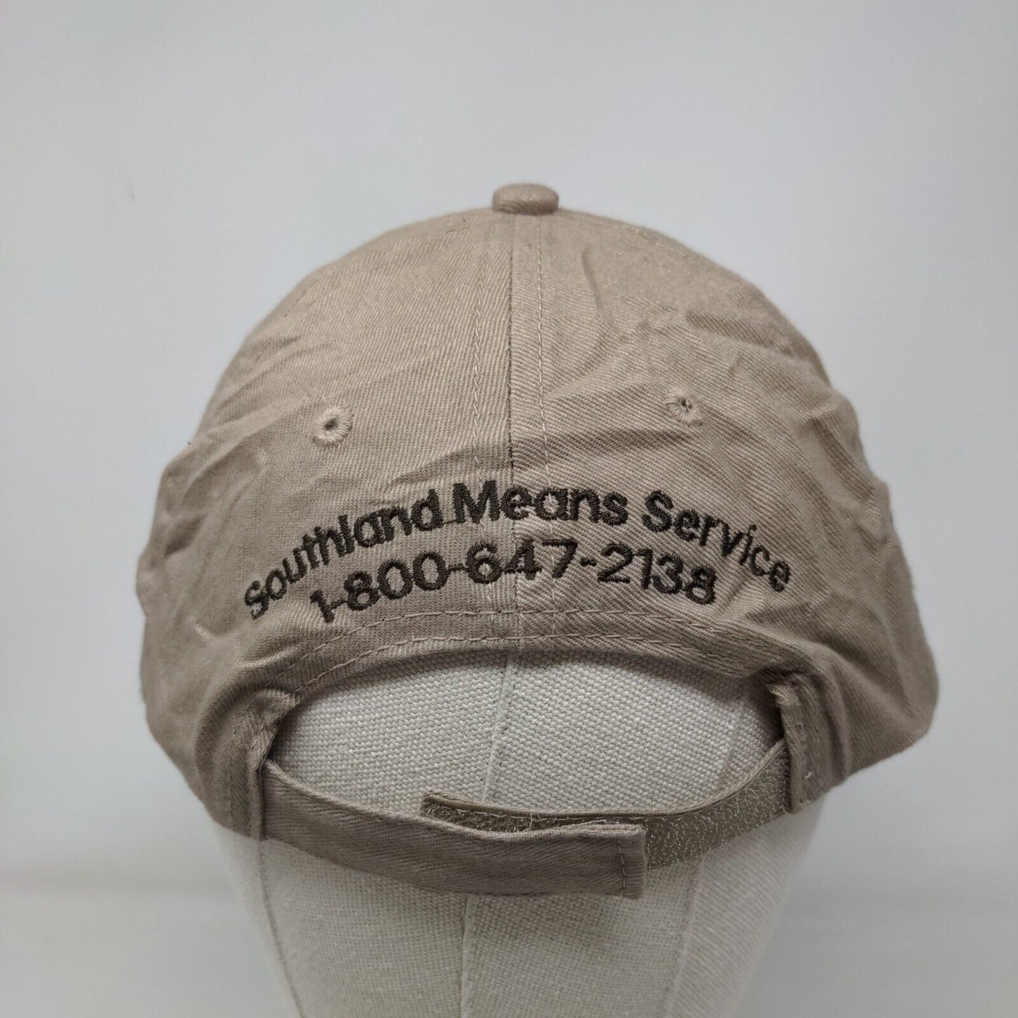 Southland Container Inc. Strapback Hat Tan One Size Adjustable Embroidered