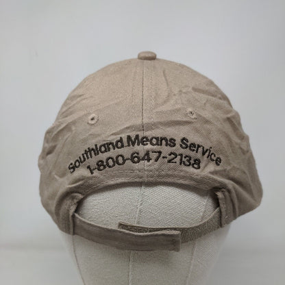 Southland Container Inc. Strapback Hat Tan One Size Adjustable Embroidered