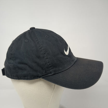 Nike Swoosh Logo Slideback Hat Black One Size Embroidered Heritage86