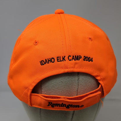Remington Baseball Cap Orange One Size Idaho Elk Camp 2004 Hunting Safety Hat