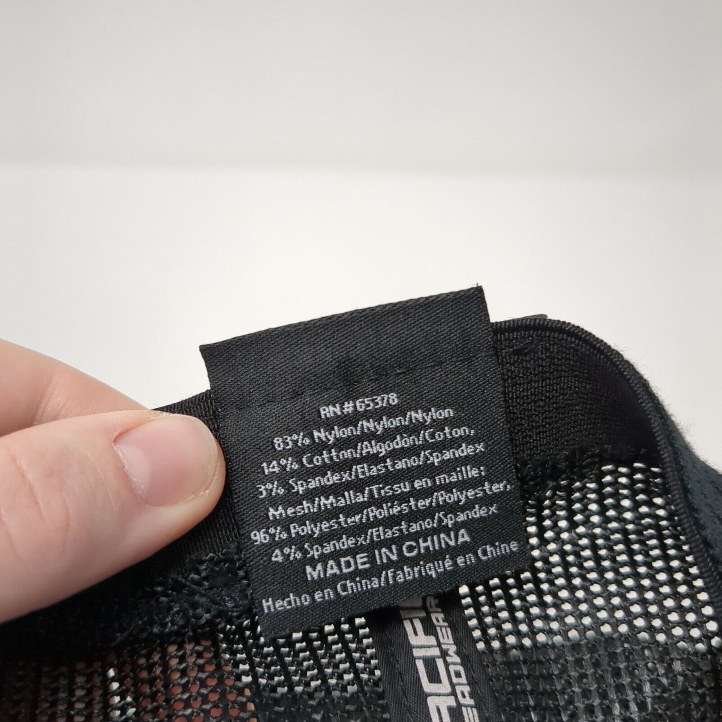 Old English K Fitted Mesh Back Trucker Hat Black 7 3/8-8 Embroidered