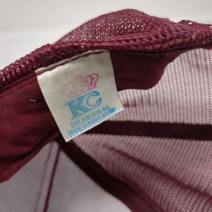 KC Trucker Hat Red One Size Snapback Mesh Rope Bob Franzen Pilot Car Service