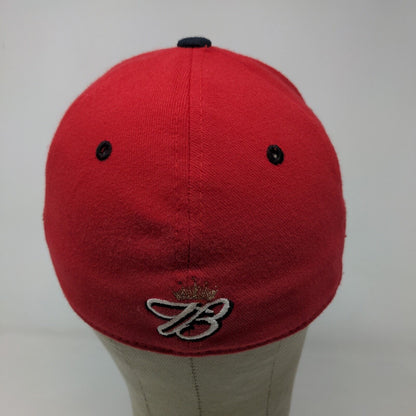 Top of the World Men's Fitted Hat Red OSFA Budweisers Embroidered Big Logo Beer