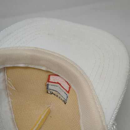 Designer Award Headwear Trucker Hat White One Size Chevron Logo Mesh Snapback