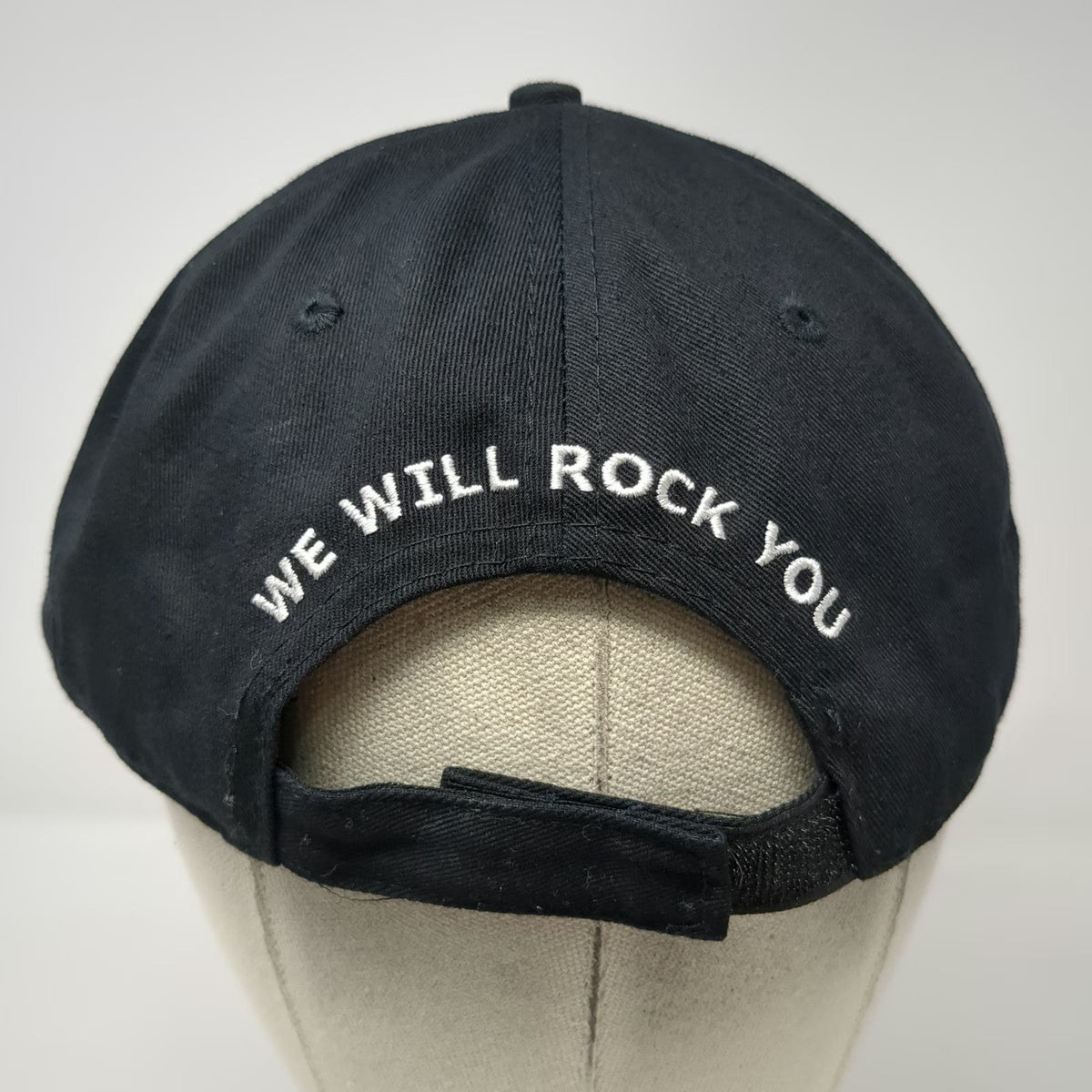 Rock Off Queen Band Black One Size Baseball Cap We Will Rock You Metallic Hat