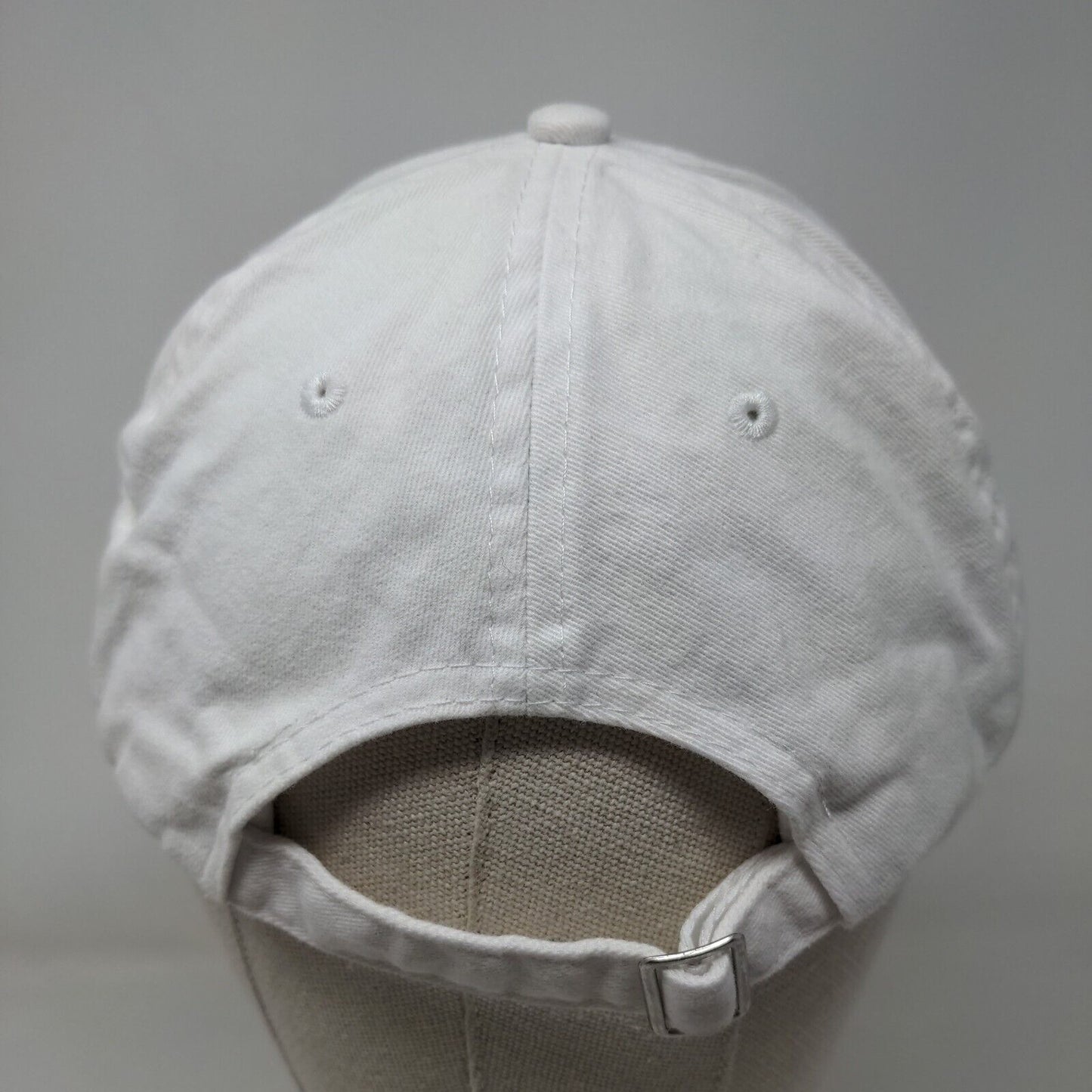 SAKARA Slideback Hat White One Size Adjustable Embroidered Port & Company