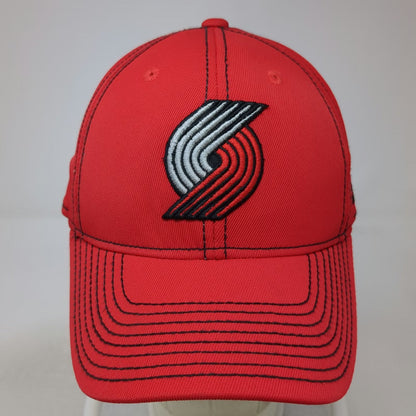 Portland Trail Blazers NBA Adidas Baseball Cap Red M Stretch Fit Logo Team Hat