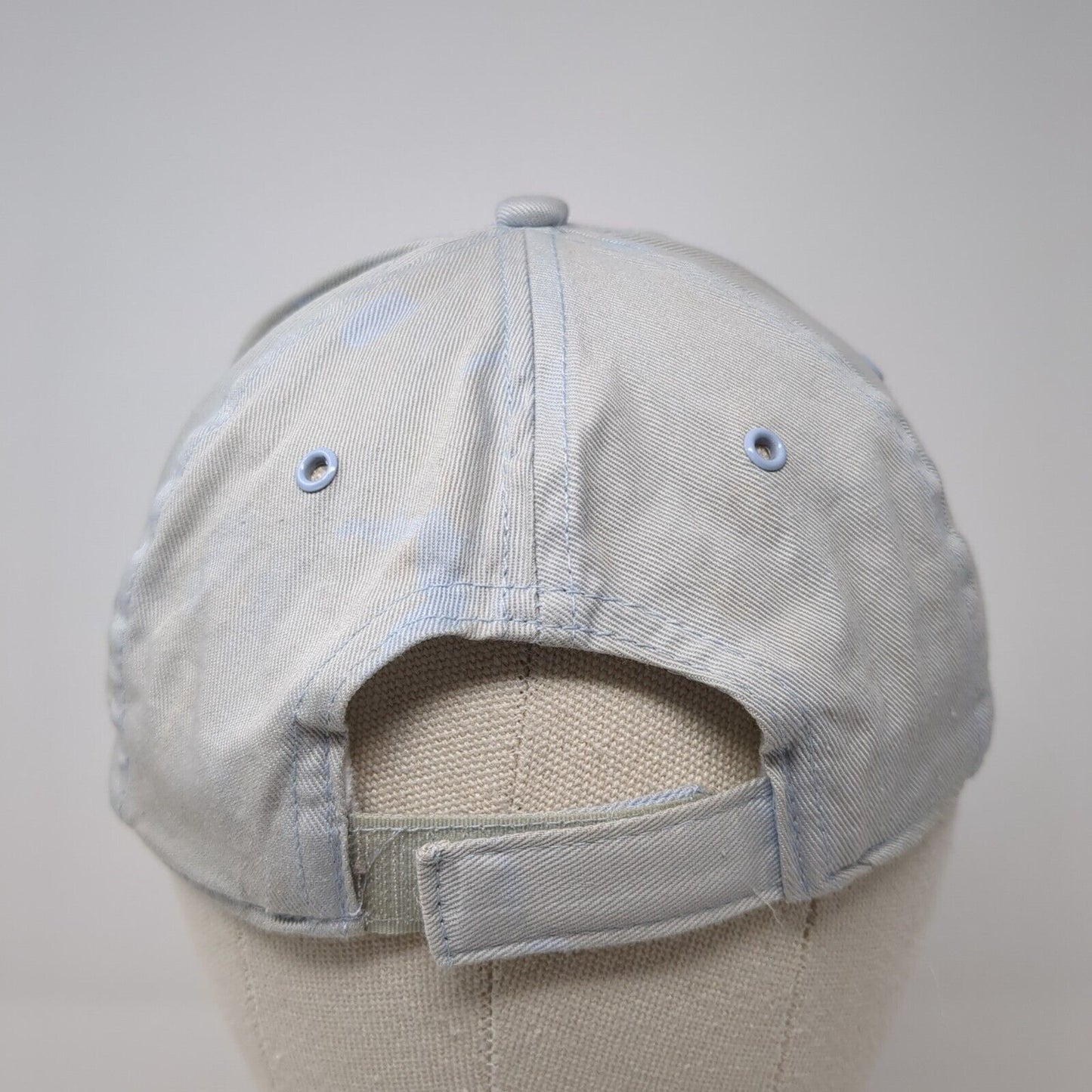 Faded Glory Strapback Hat Blue One Size Adjustable Vented Holes 6 Panel Blank