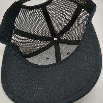 Richardson Trucker Hat Black One Size Hadley Creek Outfitters Leather Patch Deer