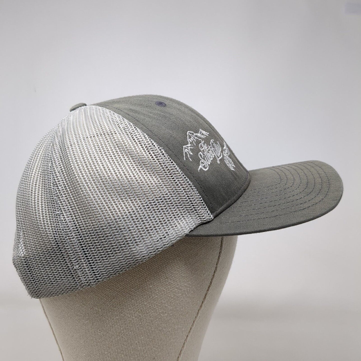 The Sweet Lillies Snapback Trucker Hat Gray One Size Adjustable Mesh Back