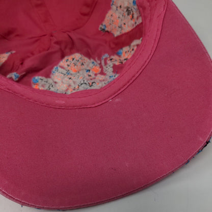 Unbranded Women's Slideback Hat Pink Bling Shiny Geometric Pattern 100% Cotton