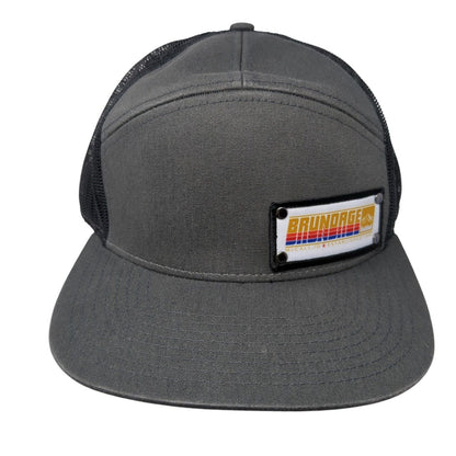 Brundage Snapback Trucker Hat`Gray One Size Adjustable Mesh Back Richardson