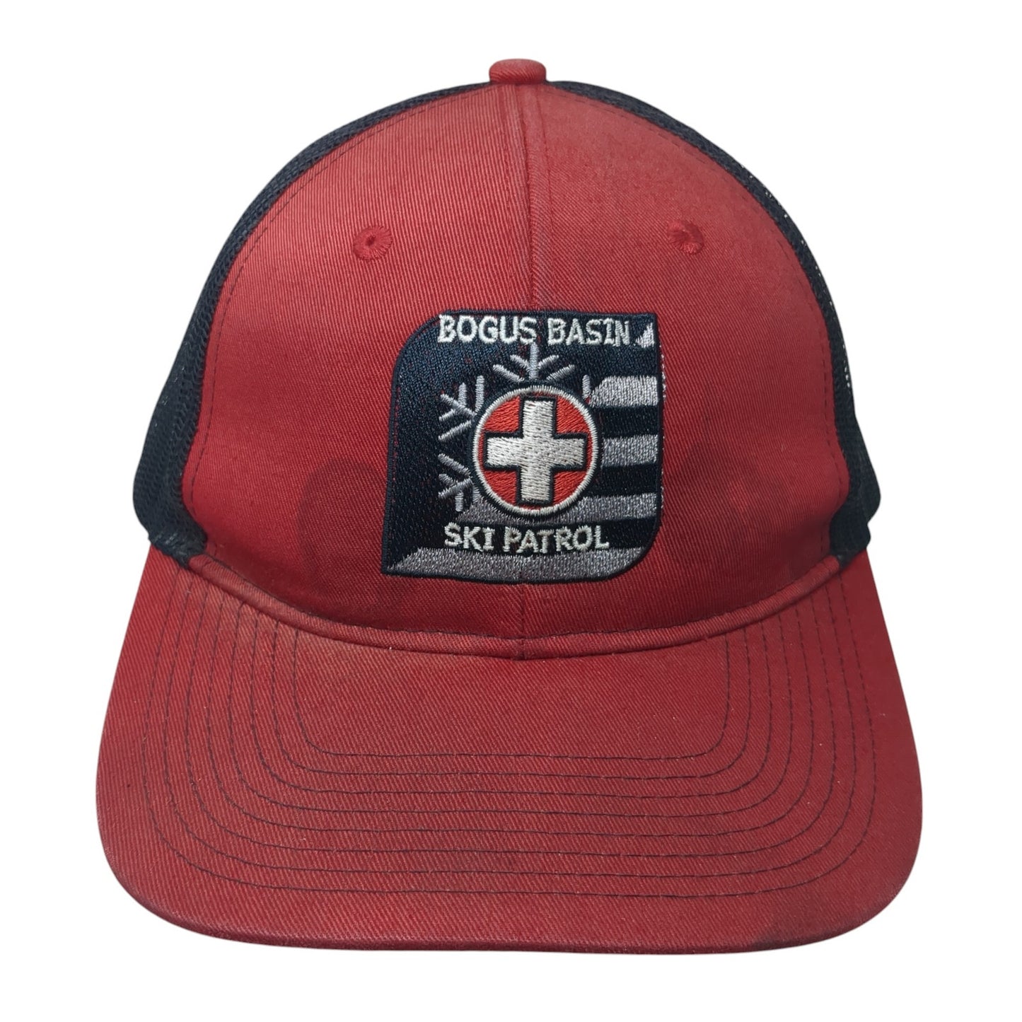 Bogus Basin Ski Patrol Snapback Trucker Hat Red One Size Port Authority
