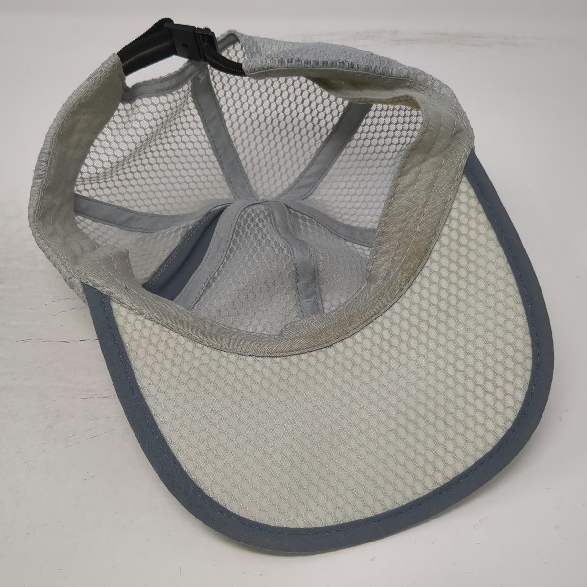 Baseball Cap Gray One Size Mesh Honeycomb Strapback Side Graphic Breathable Hat