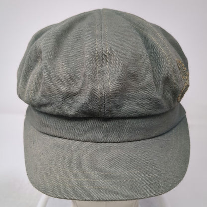 Green Army Cap One Size Sequin Butterfly Cotton Military Embellished Cadet Hat