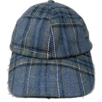 Target Plaid Baseball Cap Blue One Size Slideback Hat Checkered Pattern Fabric