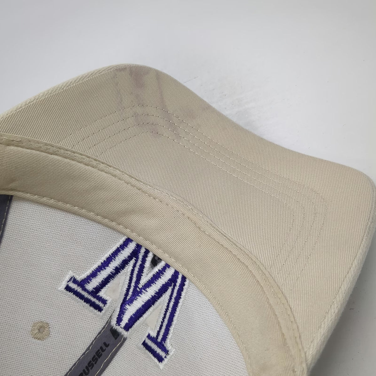 Washington Huskies NCAA Russell Beige One Size Embroidered Logo Strapback Hat