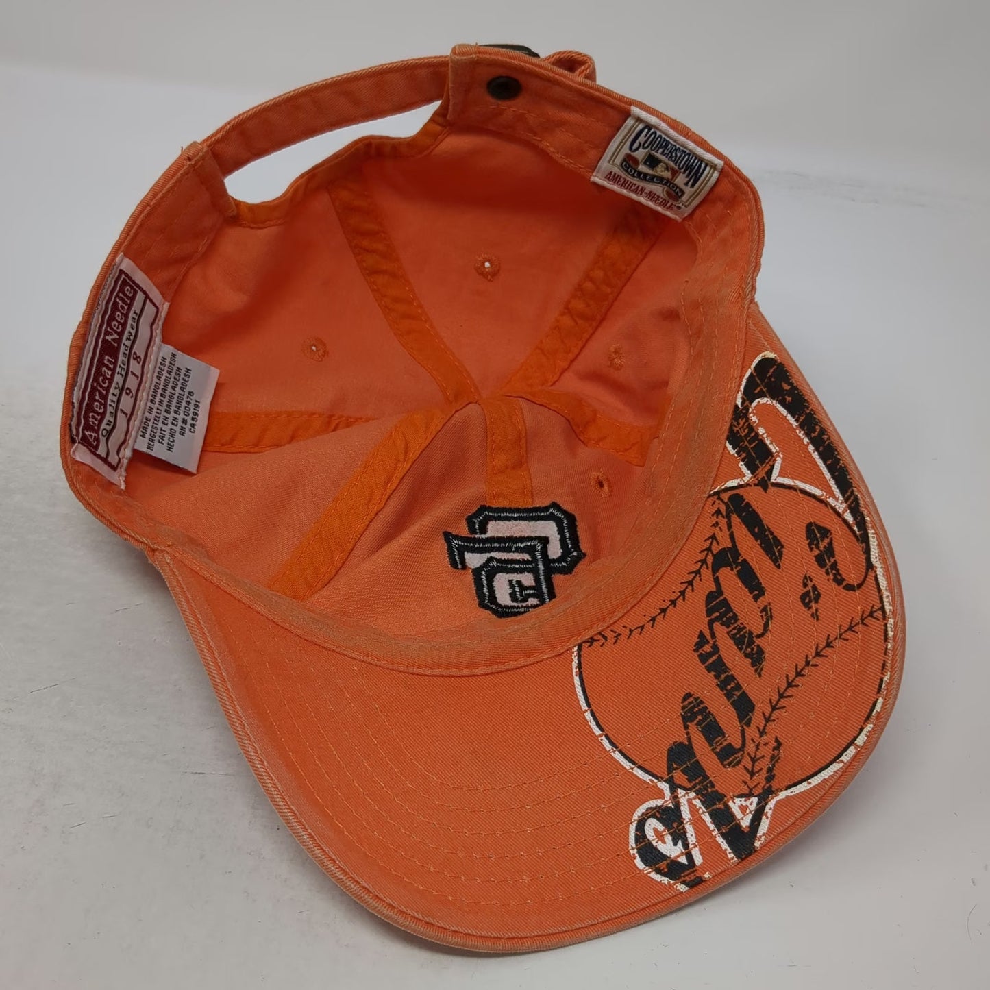 American Needle San Francisco Giants MLB Baseball Cap Orange OSFM Brim Graphic