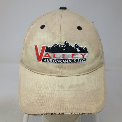 Bucks Bags Valley Agronomics Beige Baseball Cap One Size US Flag Logo Hat