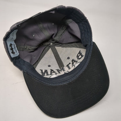 Batman Snapback Hat Gray One Size Adjustable Embroidered 6 Panel DC Comics