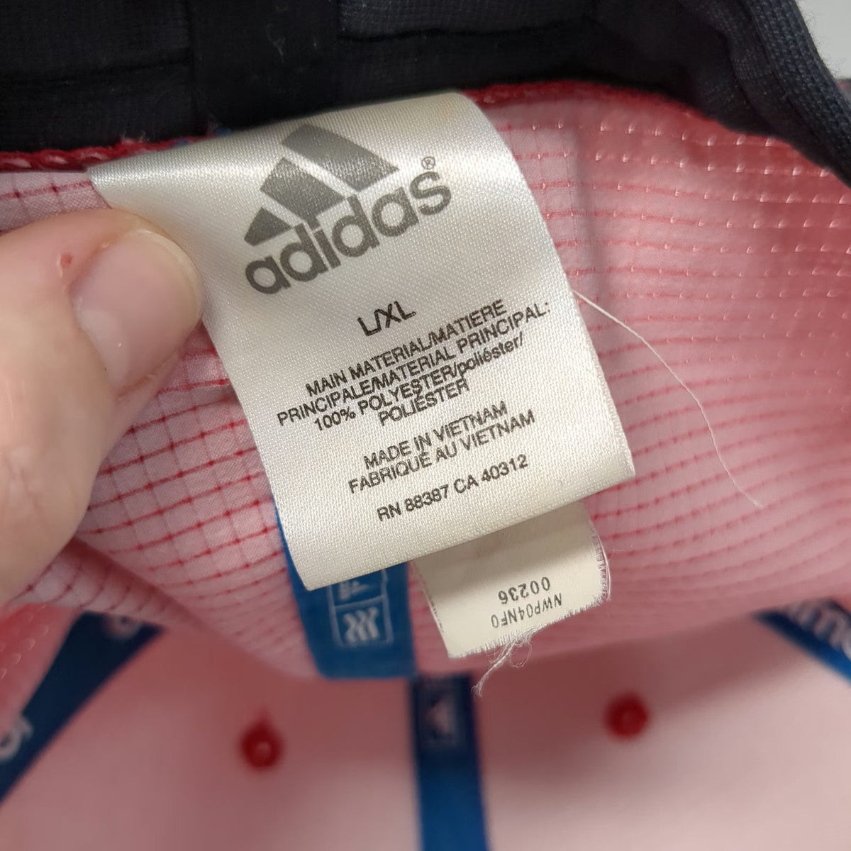 Adidas Baseball Cap Red XL Jug Mountain Ranch Golf Hat Flexfit Climacool Mesh