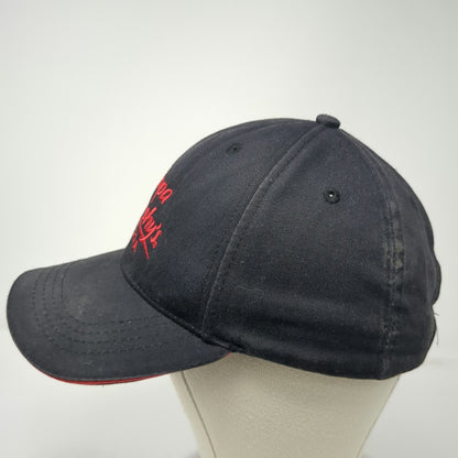 Crest Baseball Cap Black One Size Papa Murphys Pizza Strapback Sandwich Brim Hat
