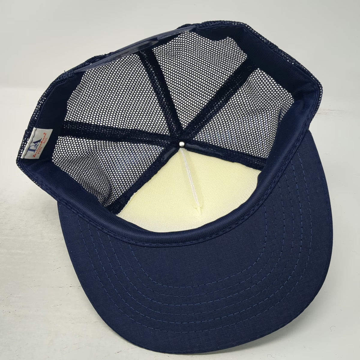 Designer Awards Trucker Hat Blue White One Size Frank Bashista Const Hailey ID
