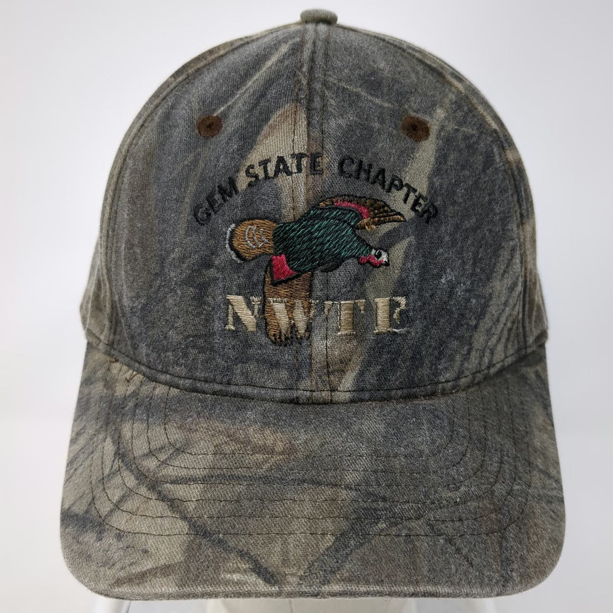 Stylemaster Snapback Gray One Size NWTF Gem State Chapter Idaho Turkey Camo Hat